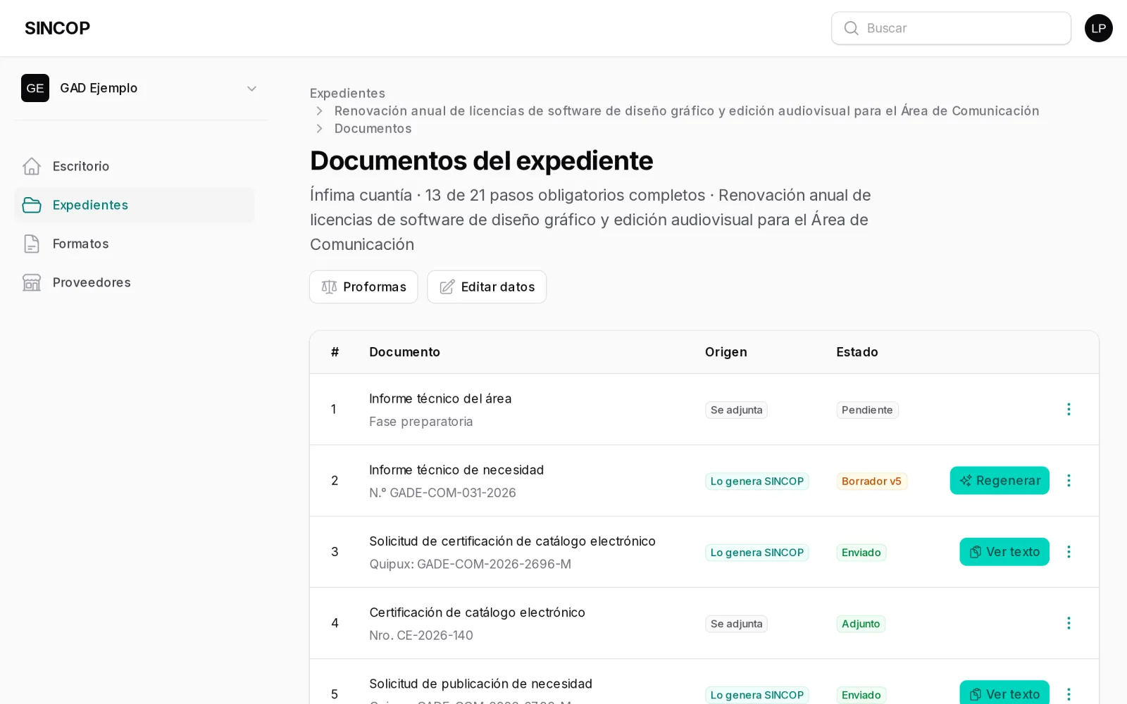 Checklist de documentos